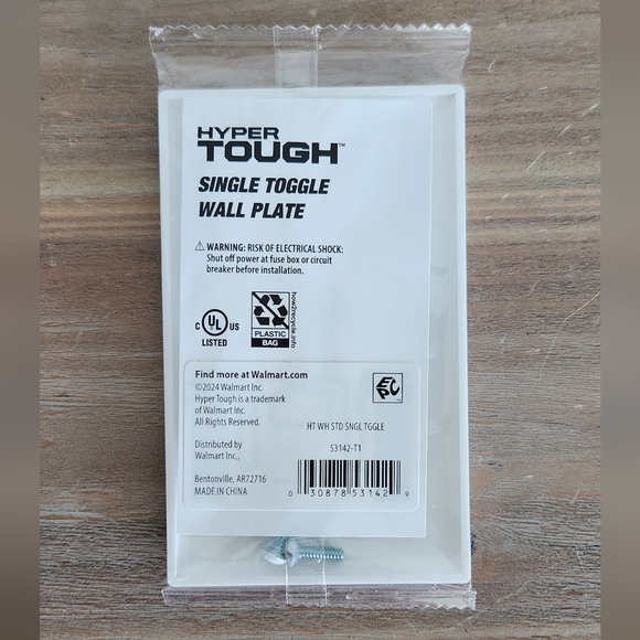 16 Hyper Tough Wallplates, Single Switch, White, 5in, 53142-T1 - NEW in package - Picture 9 of 16